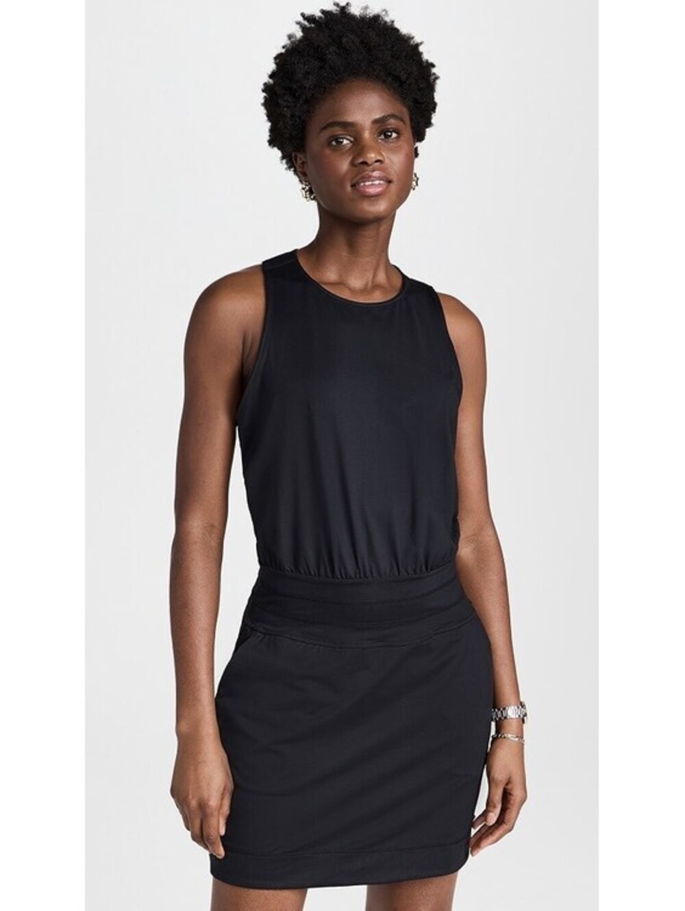 Sweaty Betty Gaia Yoga Dress Clean Girl Tenniscore Racerback Pockets Black M